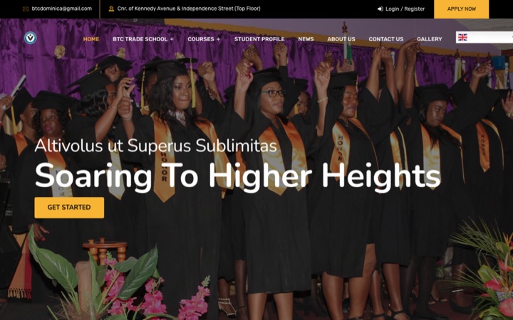 BTC Dominica website
