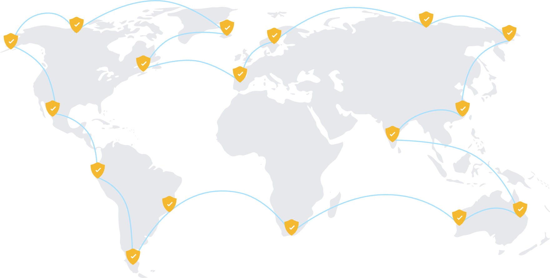 A world map marking the regions DPN Media Works serves